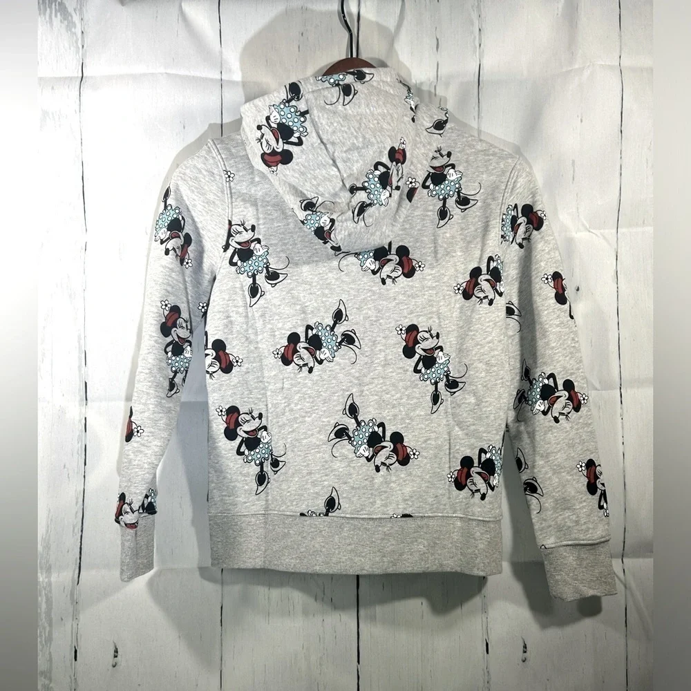 Disney Girls Fleece Full Zip Up Hoodie Sweatshirt Outdoor Minnie Mouse Sz L (10)